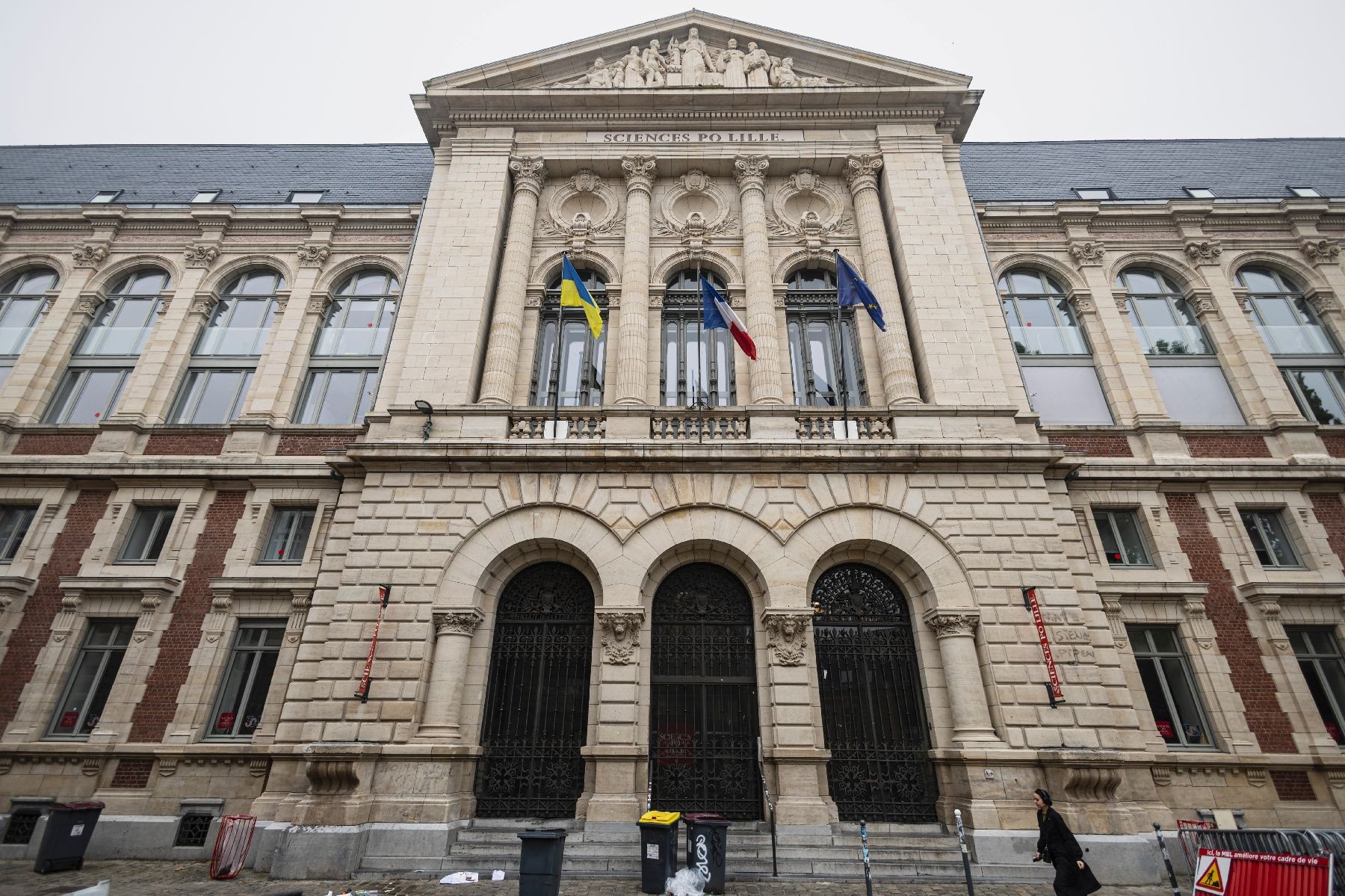 L'Institut d'études politiques (IEP) de Sciences Po à Lille fermé en raison des manifestations de solidarité pro-palestinienne prévues par les étudiants, le 2 mai 2024